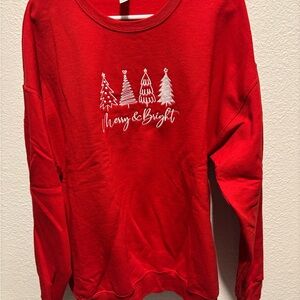 Jerzees Red Holiday Sweatshirt
